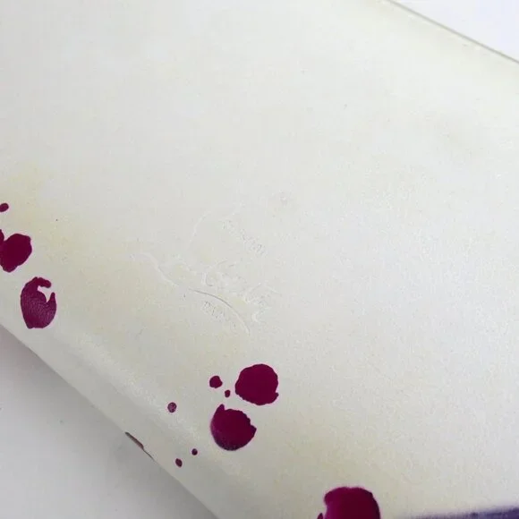 Authentic Christian Louboutin PANETTONE PARIS LOVE Zip Around purse PVC [Used] - Picture 9 of 16